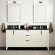 72" Talyn Mahogany Double Vanity for Undermount Sinks - Soft White, , large image number 0