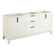 72" Talyn Mahogany Double Vanity for Undermount Sinks - Soft White, , large image number 1