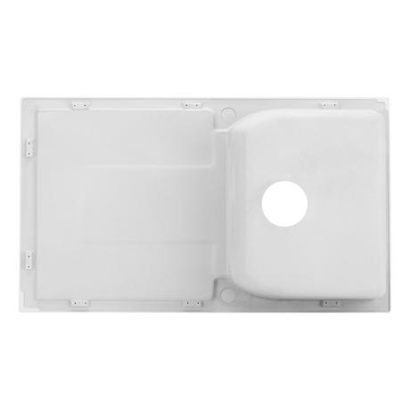 34" Allardt Drop-In Granite Composite Sink with Drainboard - Cloud White