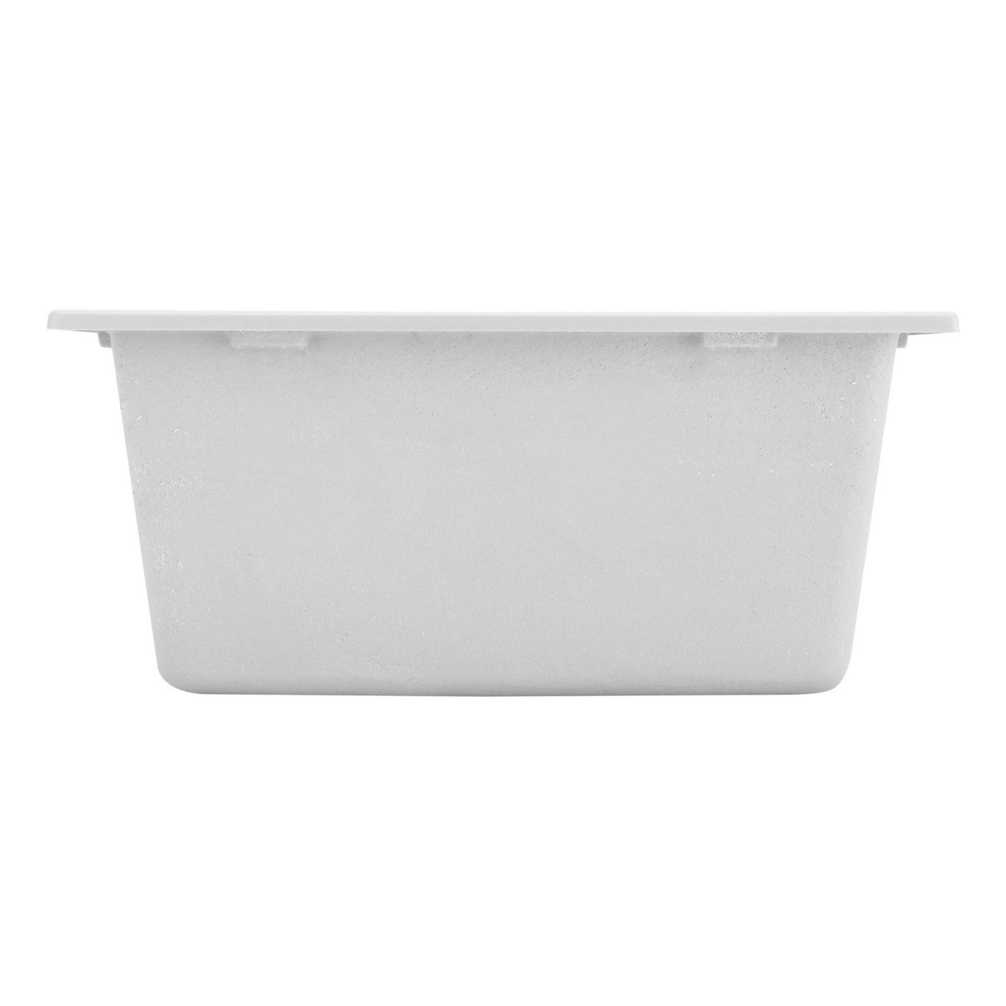 34" Allardt DropIn Granite Composite Sink with Drainboard Cloud White Signature Hardware