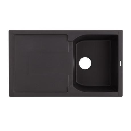 34" Allardt Drop-In Granite Composite Sink with Drainboard - Black
