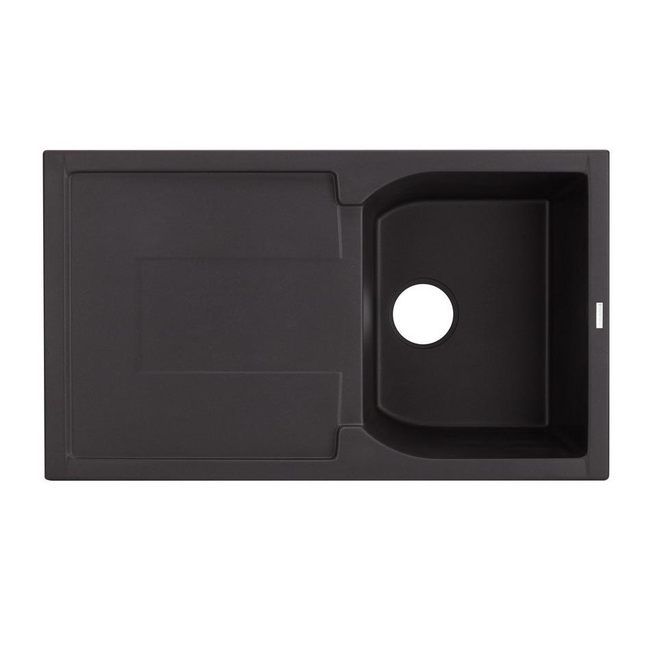 34" Allardt Drop-In Granite Composite Sink with Drainboard - Black, , large image number 4
