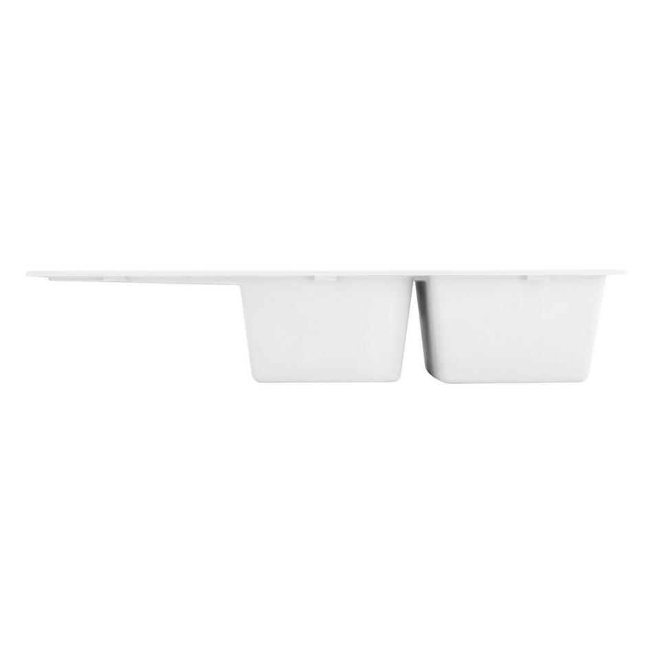 46" Tansi Double-Bowl Drop-In Sink with Drain Board - Cloud White, , large image number 2