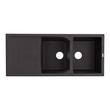 46" Tansi Double-Bowl Drop-In Sink with Drain Board - Black, , large image number 4