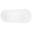 60" Sheba Solid Surface Freestanding Tub - Integral Overflow & White Drain - Matte Finish, , large image number 3