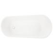 66" Sheba Solid Surface Freestanding Tub - Integral Overflow & White Drain - Matte Finish, , large image number 3