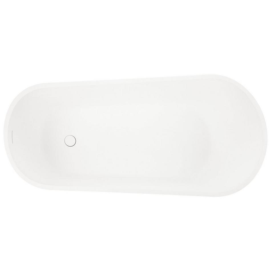 66" Sheba Resin Freestanding Tub - Integral Overflow & White Drain - Matte Finish, , large image number 3