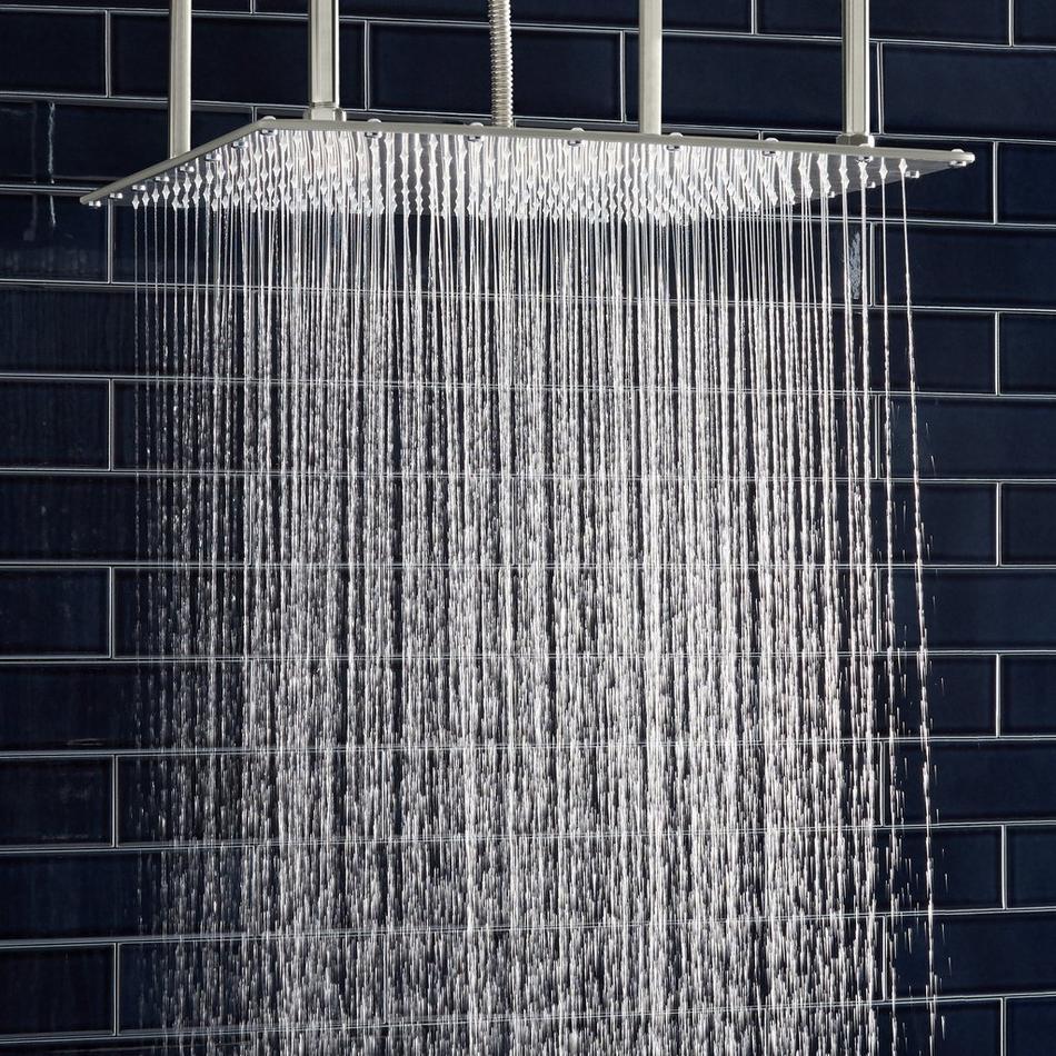 Oversized Square Stainless Steel Shower Head, , large image number 0