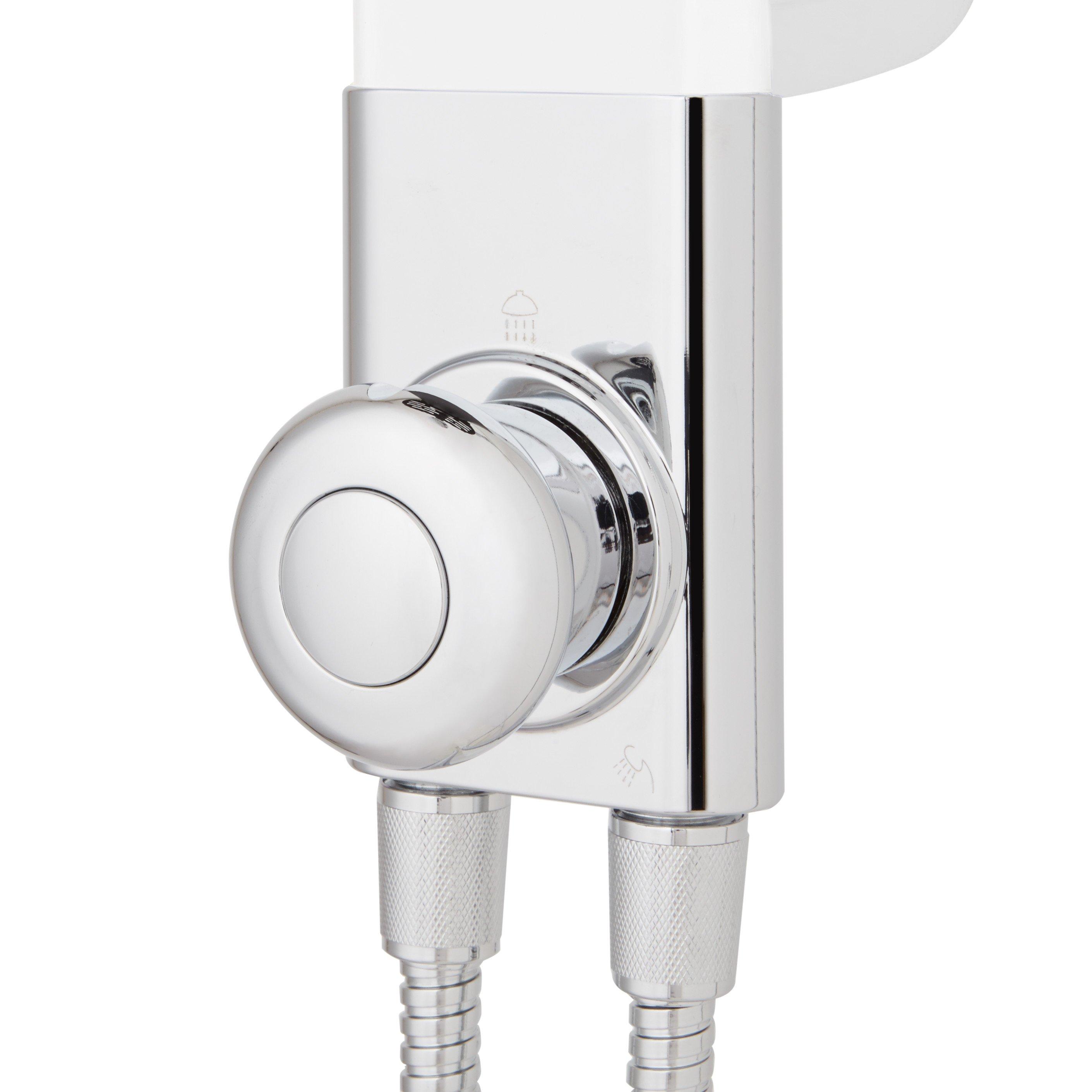 Tilley Outdoor Shower Panel with Hand Shower - White | Signature