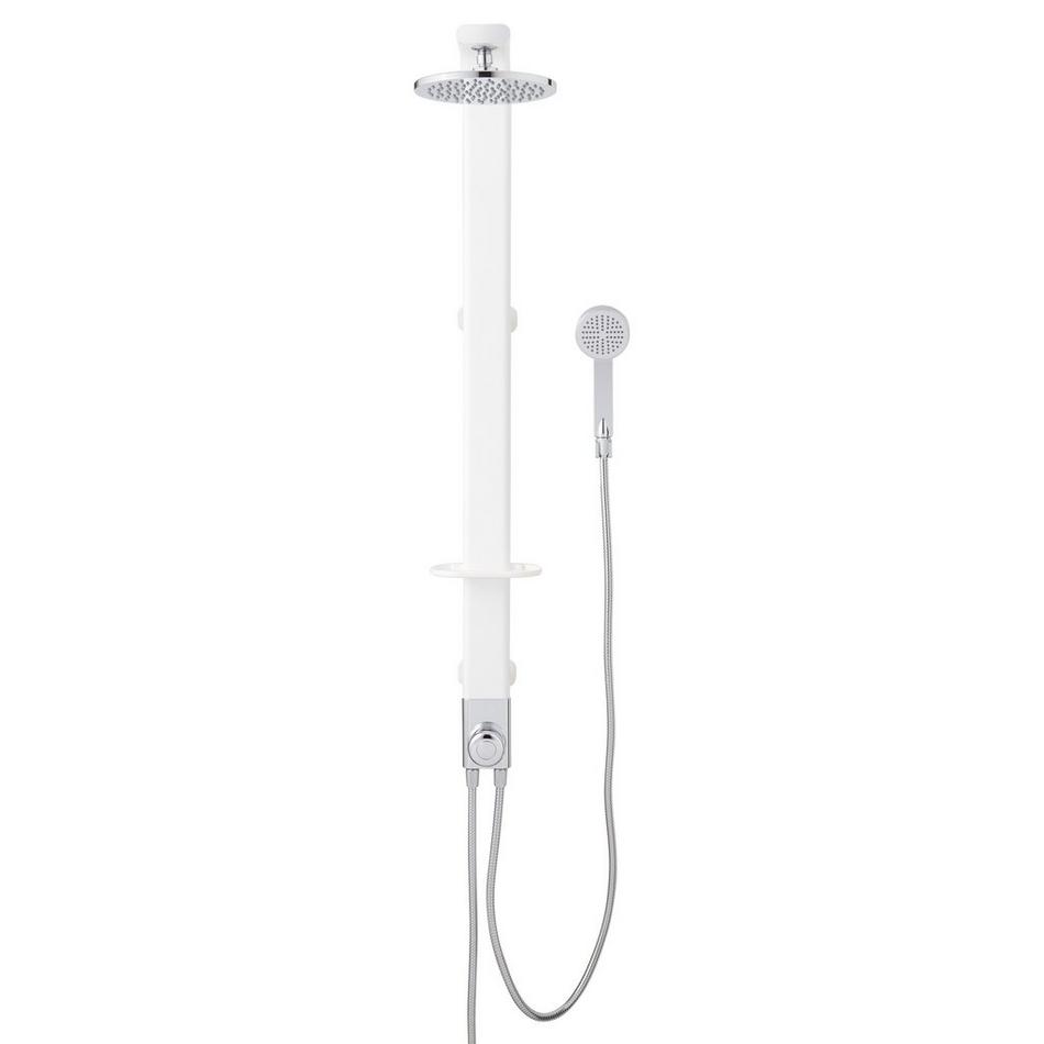 Tilley Outdoor Shower Panel with Hand Shower - White, , large image number 1