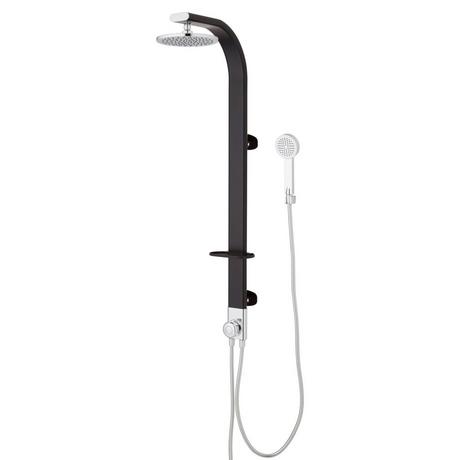 Tilley Outdoor Shower Panel with Hand Shower - Black