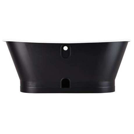 67" Kateryn Bateau Cast Iron Skirted Tub - Black