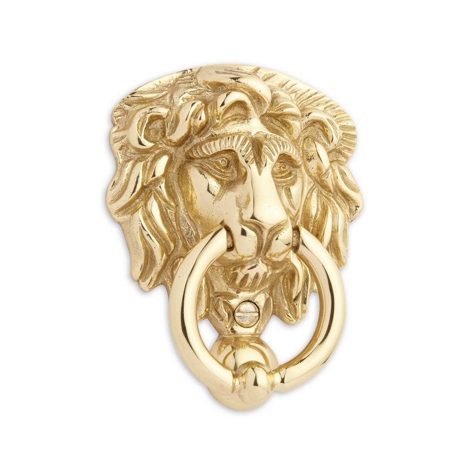 Small Brass Lion Door Knocker, , large image number 6