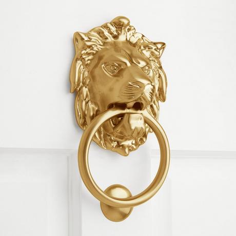 Large Brass Lion Door Knocker