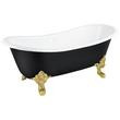 72" Lena Cast Iron Clawfoot Tub - Black - Monarch Imperial Feet, , large image number 9