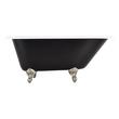 54" Miya Cast Iron Clawfoot Tub - Brushed Nickel Ball & Claw Feet - Black - No Drain, , large image number 2
