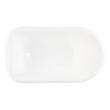 54" Miya Cast Iron Clawfoot Tub - White Ball & Claw Feet - Black - No Drain, , large image number 1