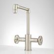 Edison Single Hole Dual-Handle Brass Bathroom Faucet with Pop-Up Drain, , large image number 0