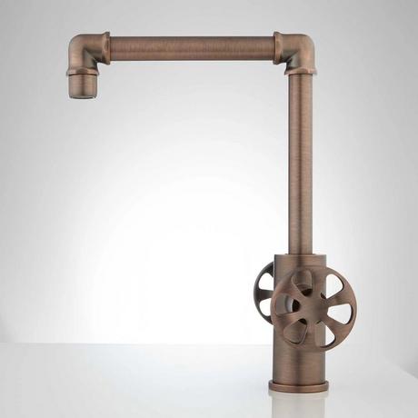 Edison Single Hole Dual-Handle Brass Bathroom Faucet with Pop-Up Drain