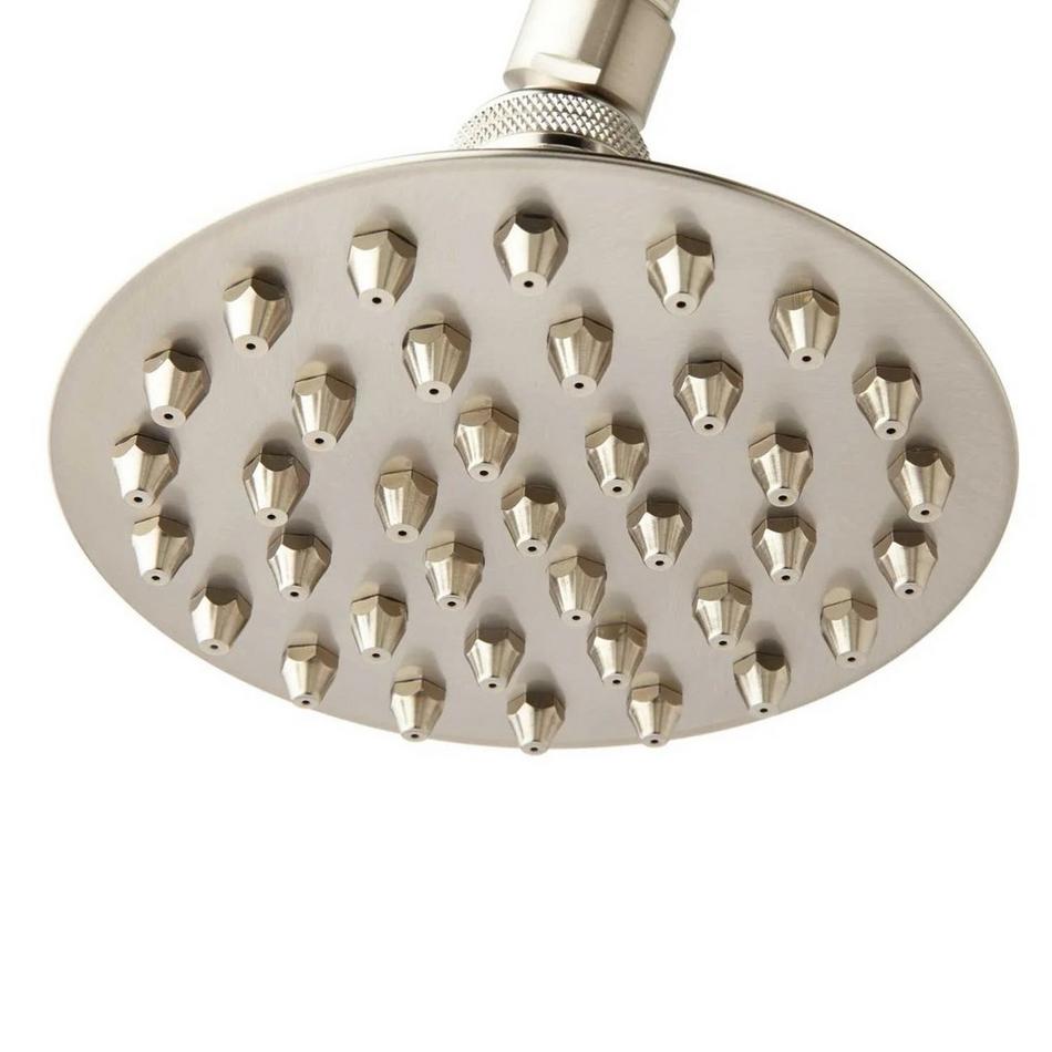 Cambridge Rainfall Nozzle Shower Head - 8" Offset Arm - Brushed Nickel, , large image number 4
