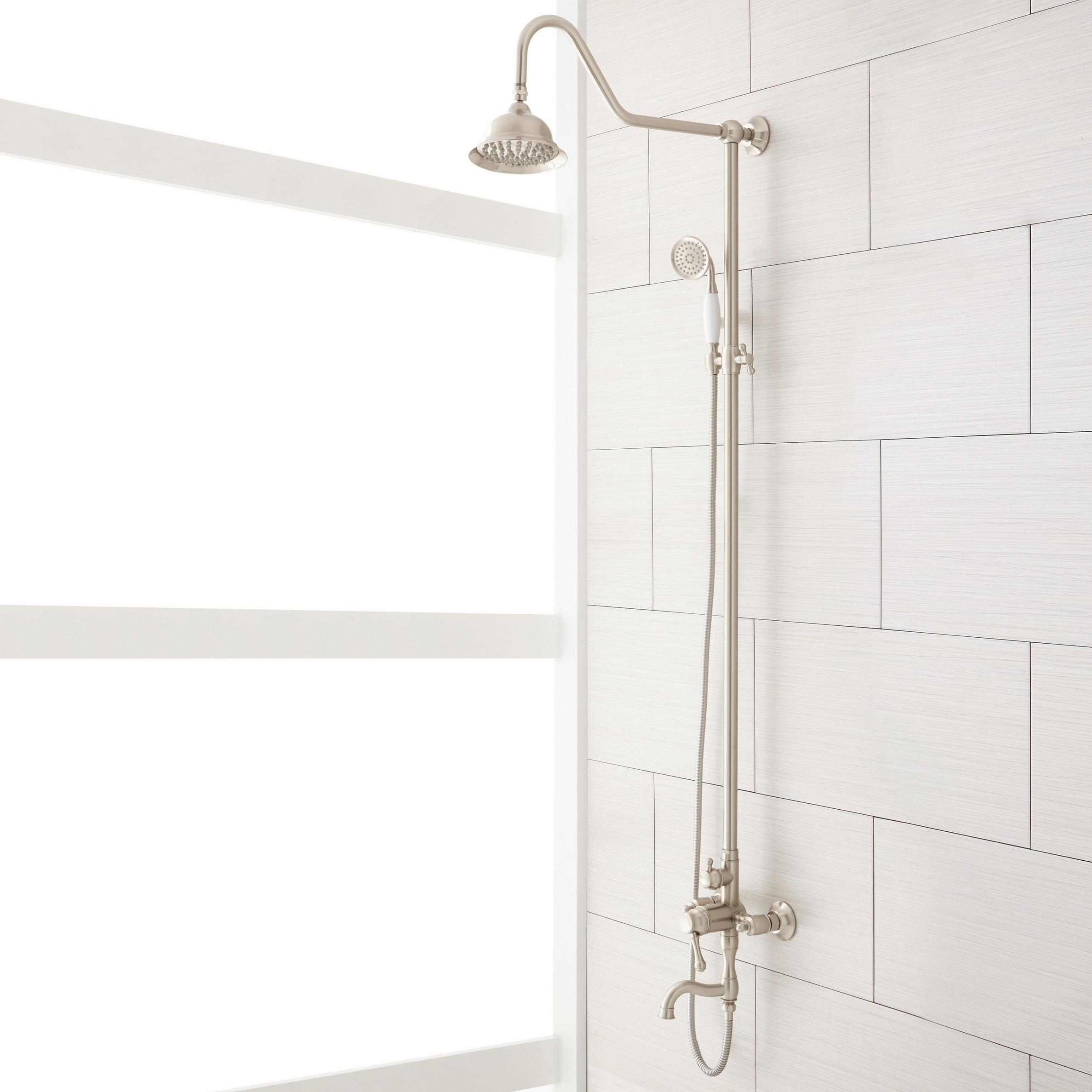 Dolwick Exposed Pipe Shower and Tub Faucet | Signature Hardware