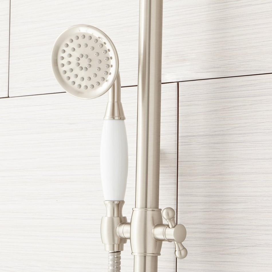 Dolwick Exposed Pipe Shower and Tub Faucet - Brushed Nickel, , large image number 2