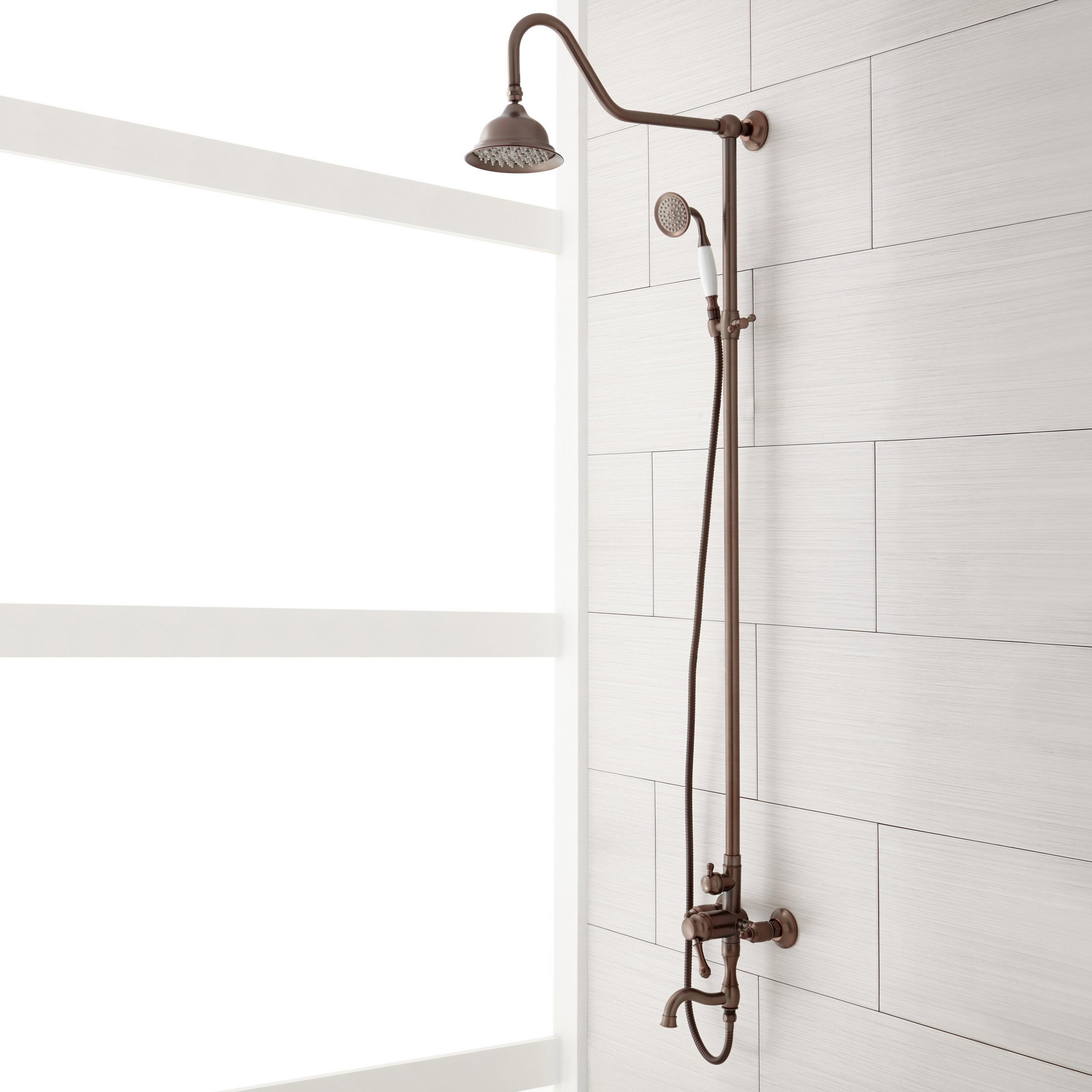 Dolwick Exposed Pipe Shower and Tub Faucet Signature Hardware