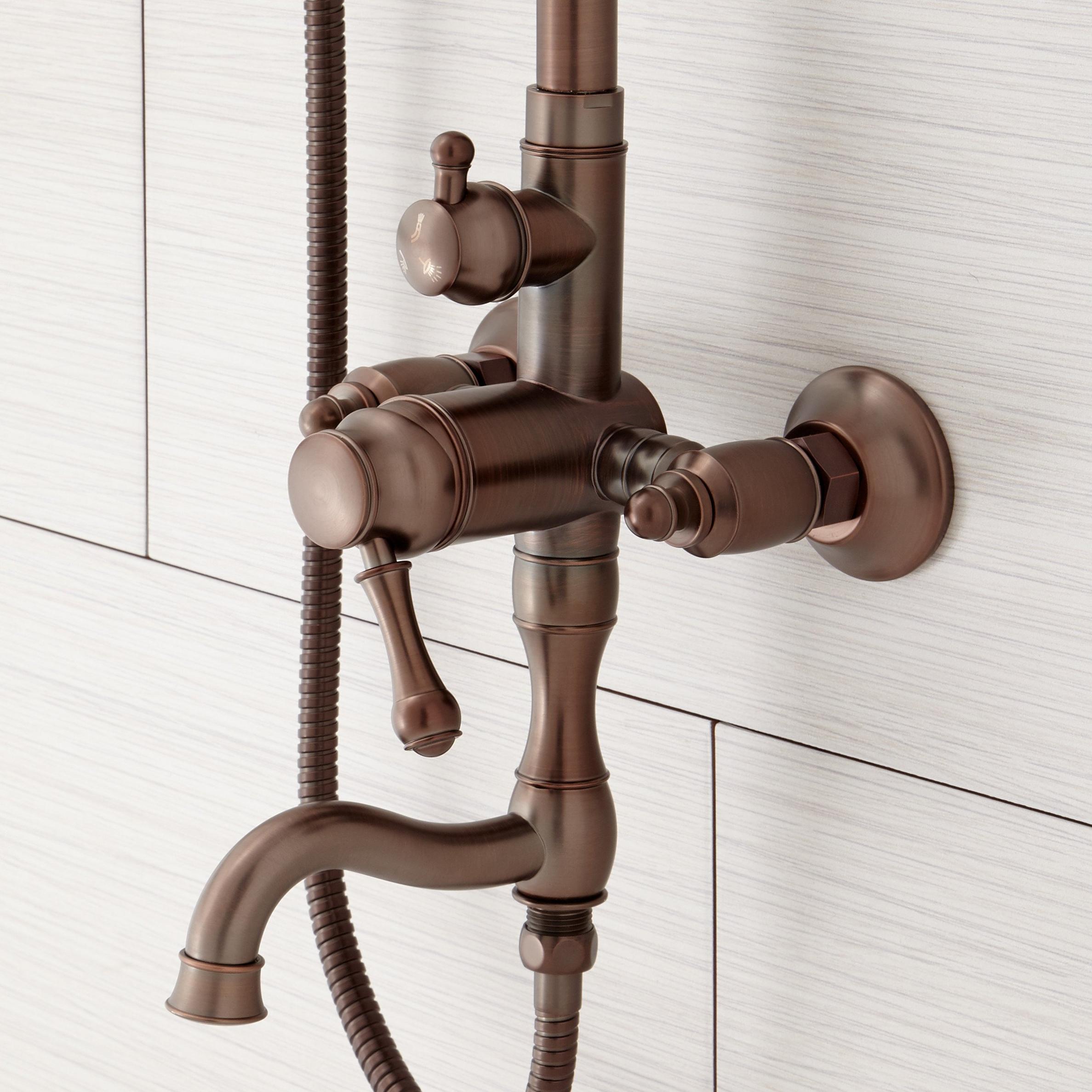 Dolwick Exposed Pipe Shower and Tub Faucet Signature Hardware