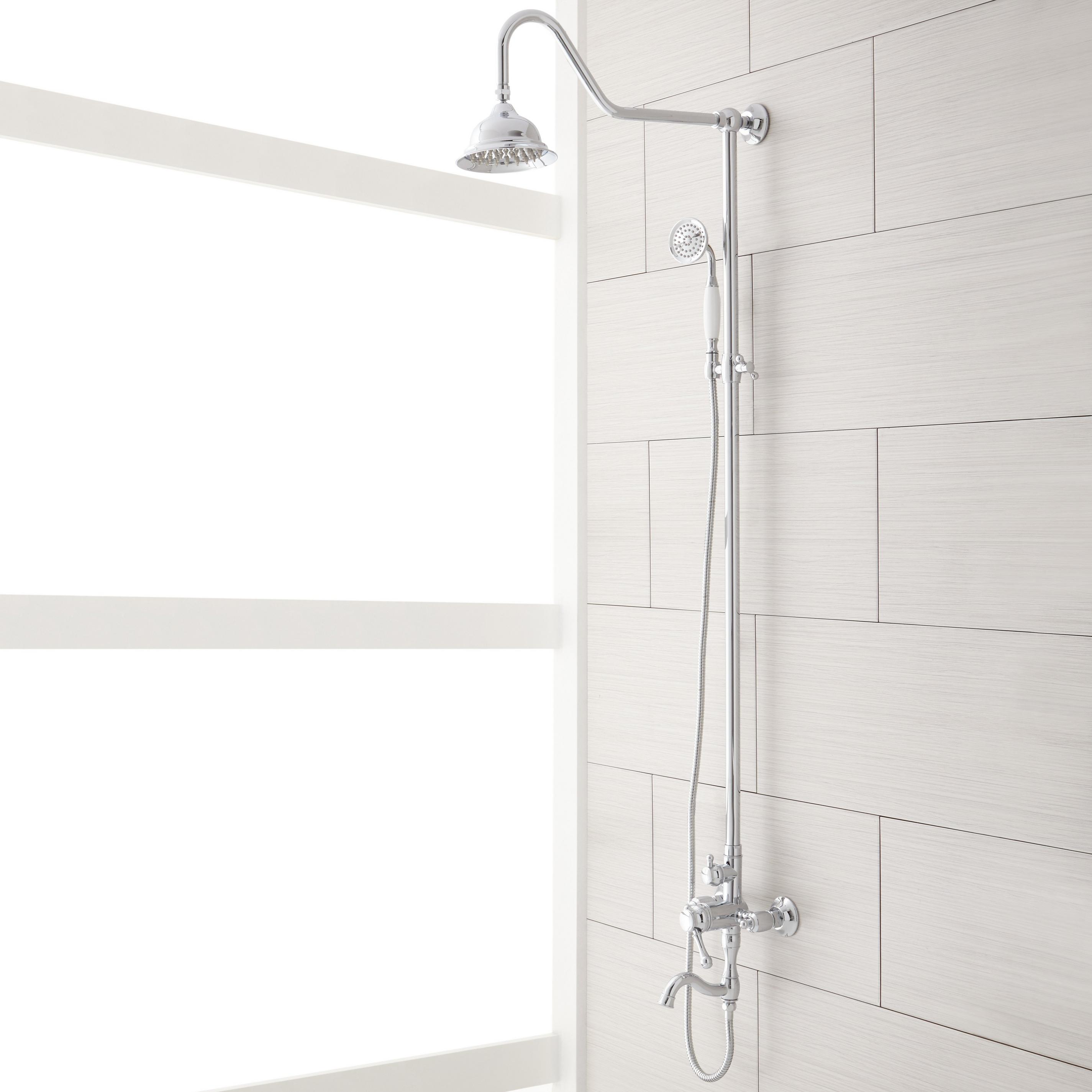 Dolwick Exposed Pipe Shower and Tub Faucet Signature Hardware