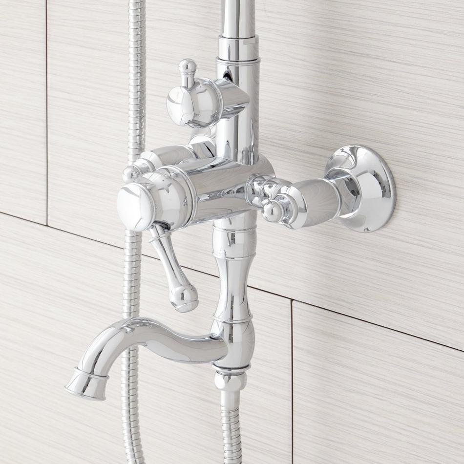 Dolwick Exposed Pipe Shower and Tub Faucet - Chrome, , large image number 4