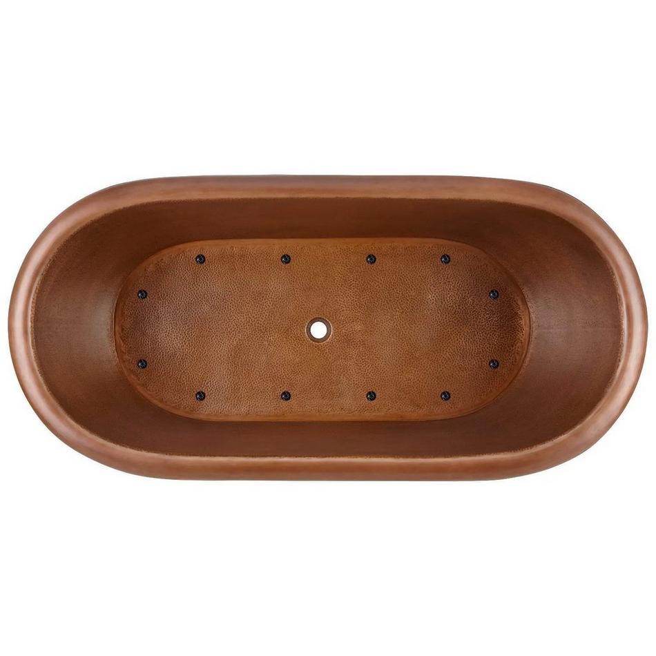 61" Kaela Copper Pedestal Air Tub, , large image number 3