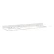 73"x22" 3cm Marble Top for Rectangular Sinks - 48" Centers - 1 Hole - Carrara - White Sink, , large image number 0