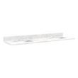 73"x22" 3cm Marble Top for Rectangular Sinks - 41" Centers - 1 Hole - Carrara - White Sink, , large image number 0