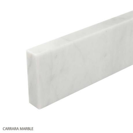 25" Marble Vanity Backsplash - 3cm - Carrara