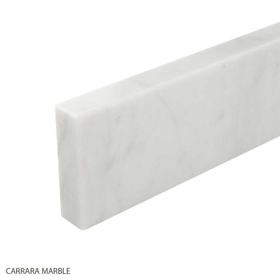 25" Marble Vanity Backsplash - 3cm - Carrara, , large image number 0