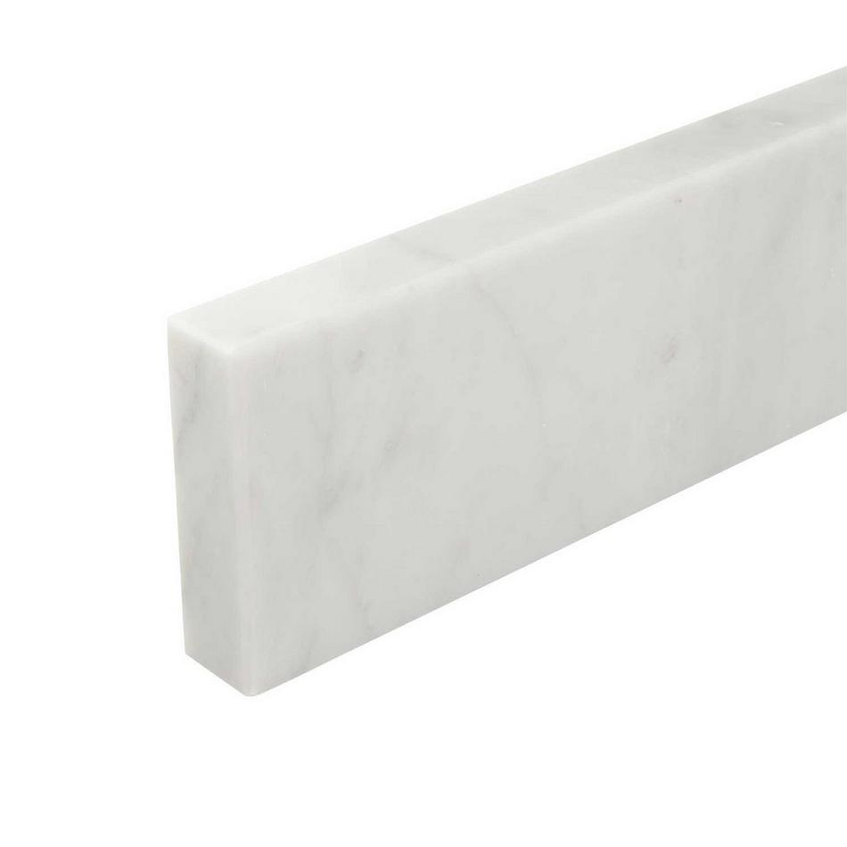 25" Marble Vanity Backsplash - 3cm - Carrara, , large image number 0