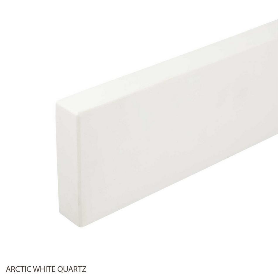 73" Quartz Vanity Backsplash - 3cm -  Arctic White, , large image number 0