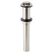 Extended Press Type Pop-Up Bathroom Drain - No Overflow - Brushed Nickel, , large image number 1