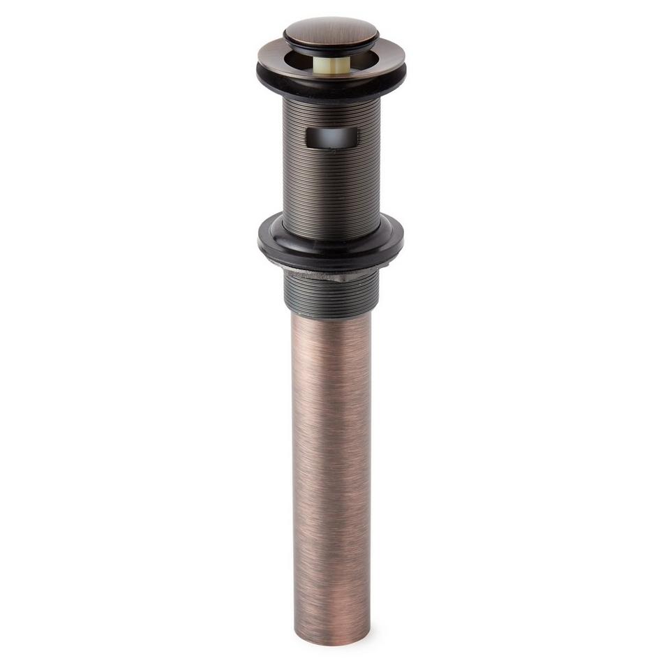 Extended Press Type Pop-Up Bathroom Drain - Overflow Hole - Oil Rubbed Bronze, , large image number 1