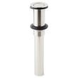Extended Press Type Pop-Up Bathroom Drain - No Overflow - Polished Nickel, , large image number 0