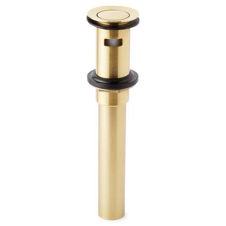 Extended Press Type Pop-Up Bathroom Drain - No Overflow - Polished Nickel