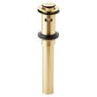 Extended Press Type Pop-Up Bathroom Drain - Overflow Hole - Polished Brass, , large image number 1