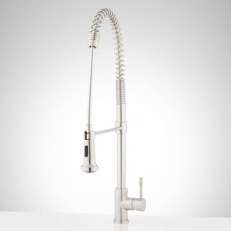 Adams Single-Hole Kitchen Faucet with Pull-Down Spring Spout
