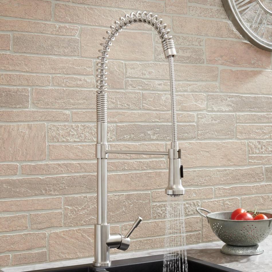 Adams Single-Hole Kitchen Faucet with Pull-Down Spring Spout, , large image number 0