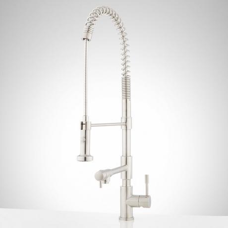 Ashford Single-Hole Kitchen Faucet with Pull-Down Spring Spout