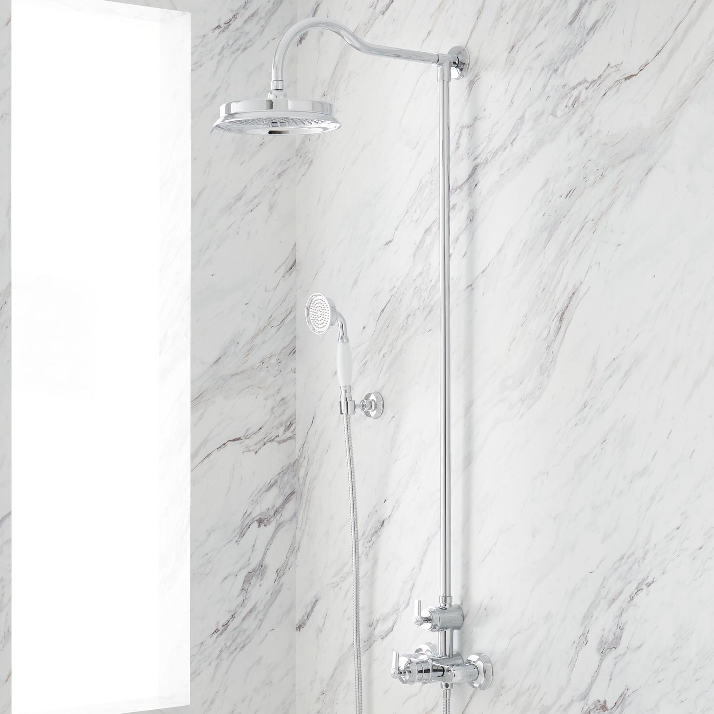Cooper Thermostatic Exposed Pipe Shower with Hand Shower Signature