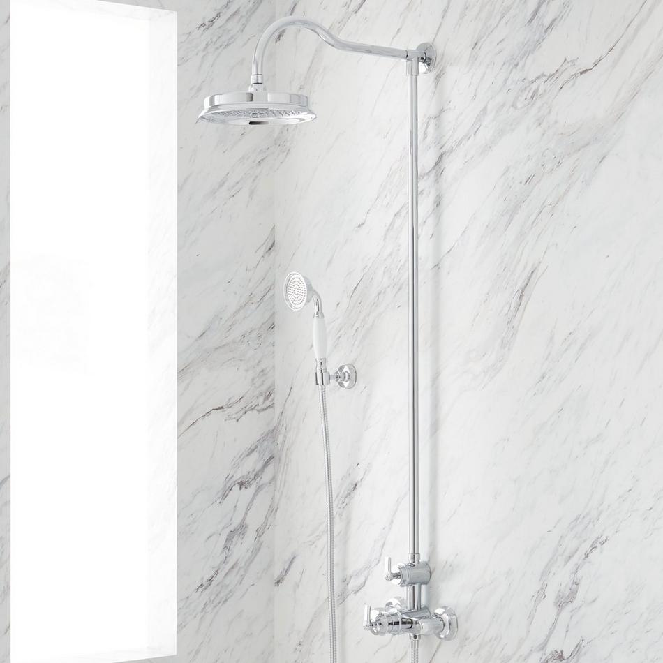 Cooper Thermostatic Exposed Pipe Shower with Hand Shower, , large image number 2
