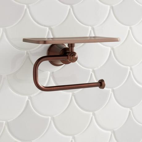 Cooper Toilet Paper Holder with Shelf