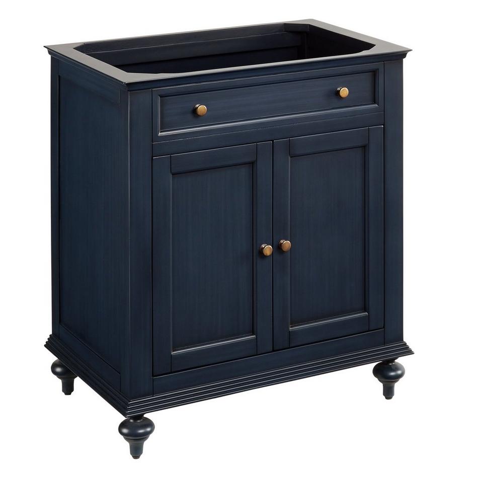 30" Keller Mahogany Vanity Cabinet for Rectangular Undermount Sink - Vintage Navy Blue, , large image number 1