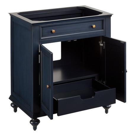 30" Keller Mahogany Vanity Cabinet for Rectangular Undermount Sink - Vintage Navy Blue